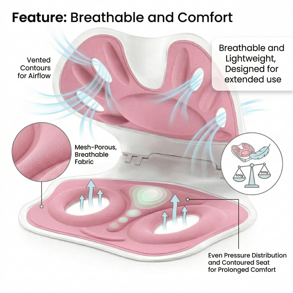 Kovelli Ergonomic Seat Cushion For Posture Support While Sitting | Temsk