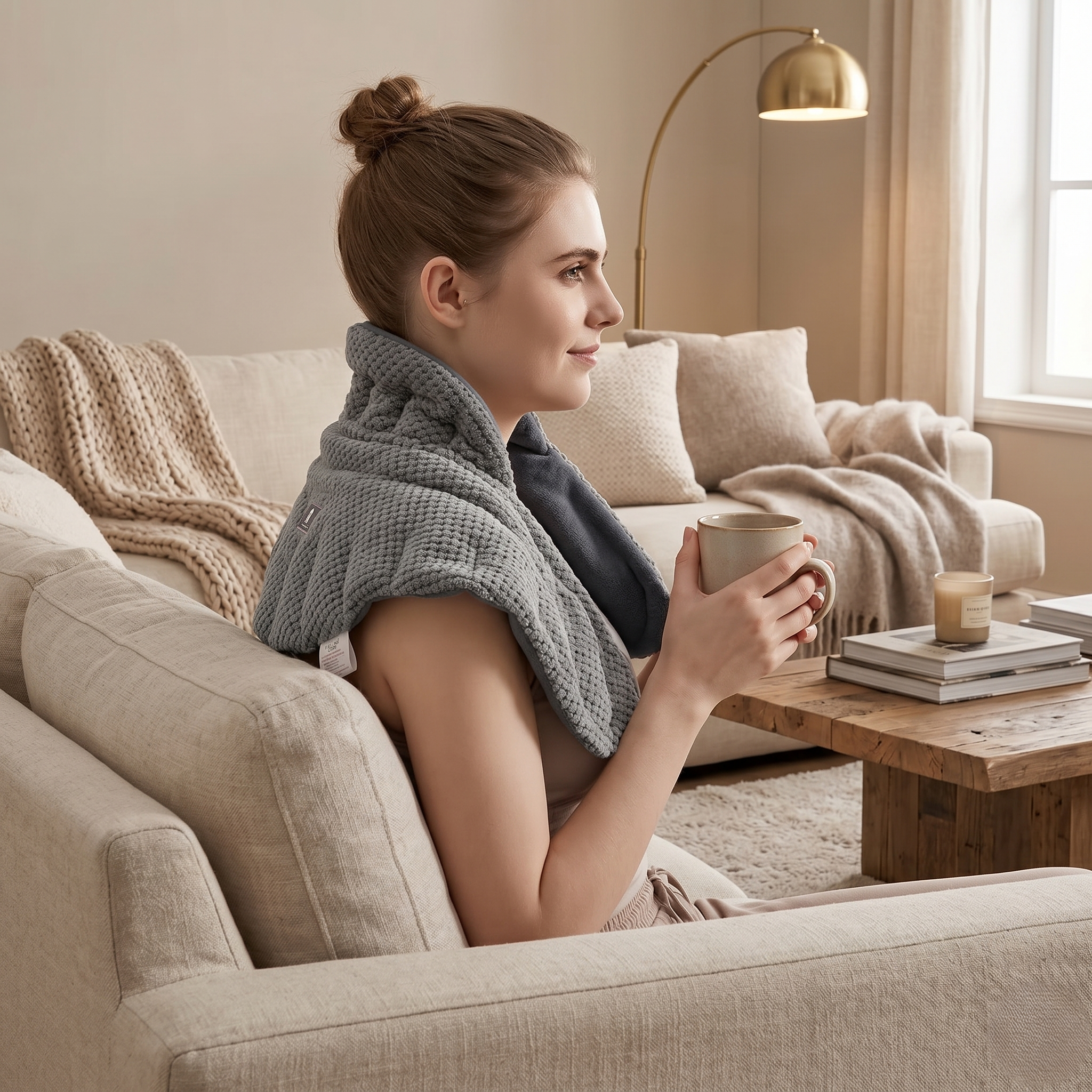 Everyday Comfort With a Heated Neck and Shoulder Wrap Pad | Temsk