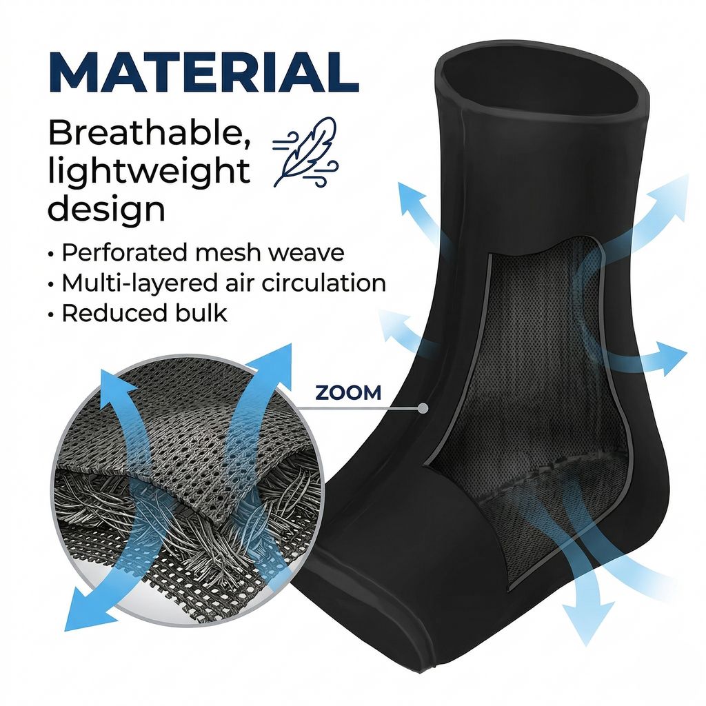 Cooling Ankle Sleeve With Compression, Flexible Support, And Reusable Gel Insert | Temsk