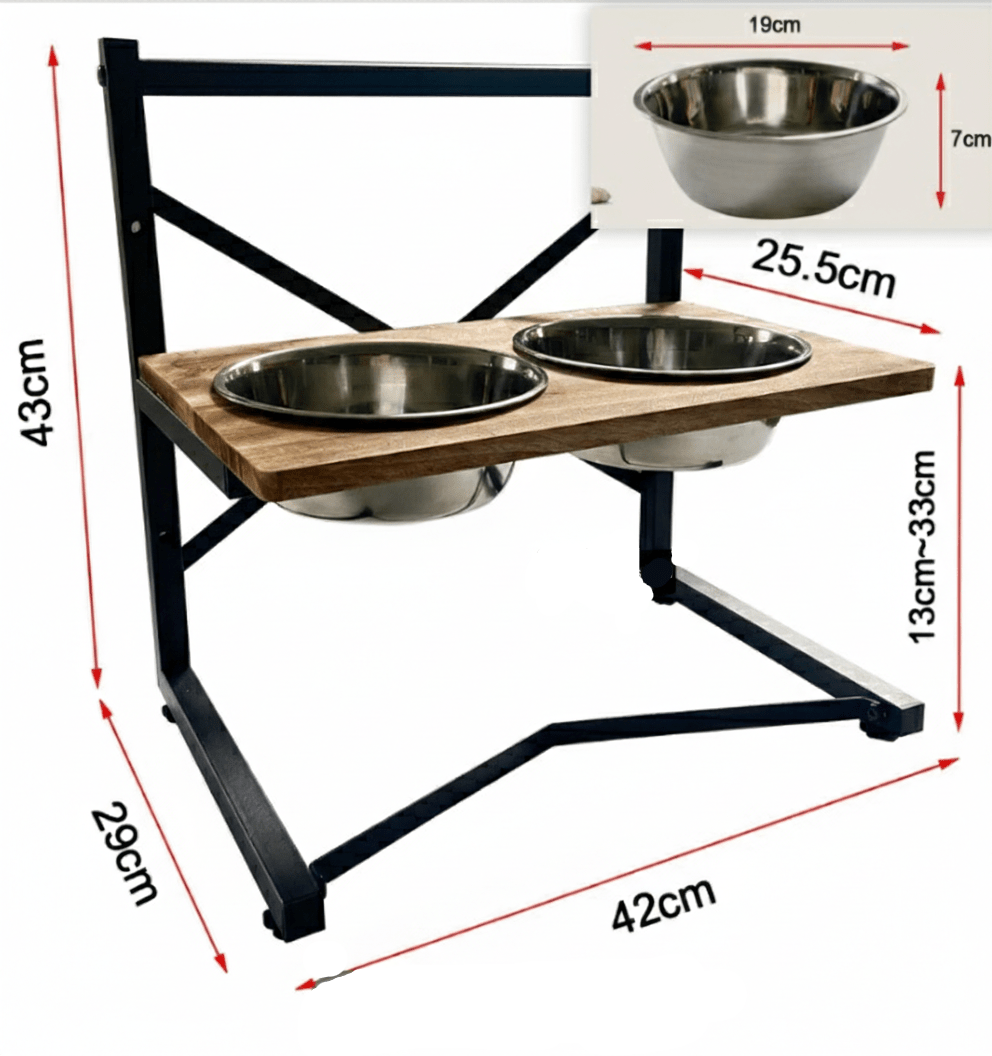 Harmony Bow Elevated Feeding Station For Dogs With Stainless Steel Bowls | Temsk