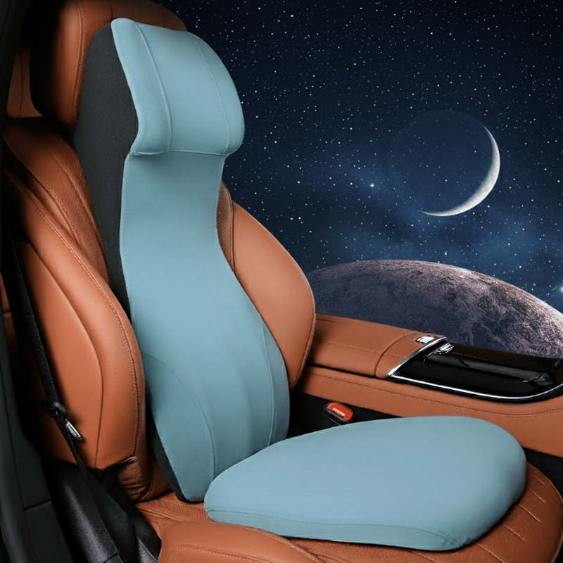 DriveEase Integrated Car Neck And Lumbar Support Made Of Memory Foam | Temsk