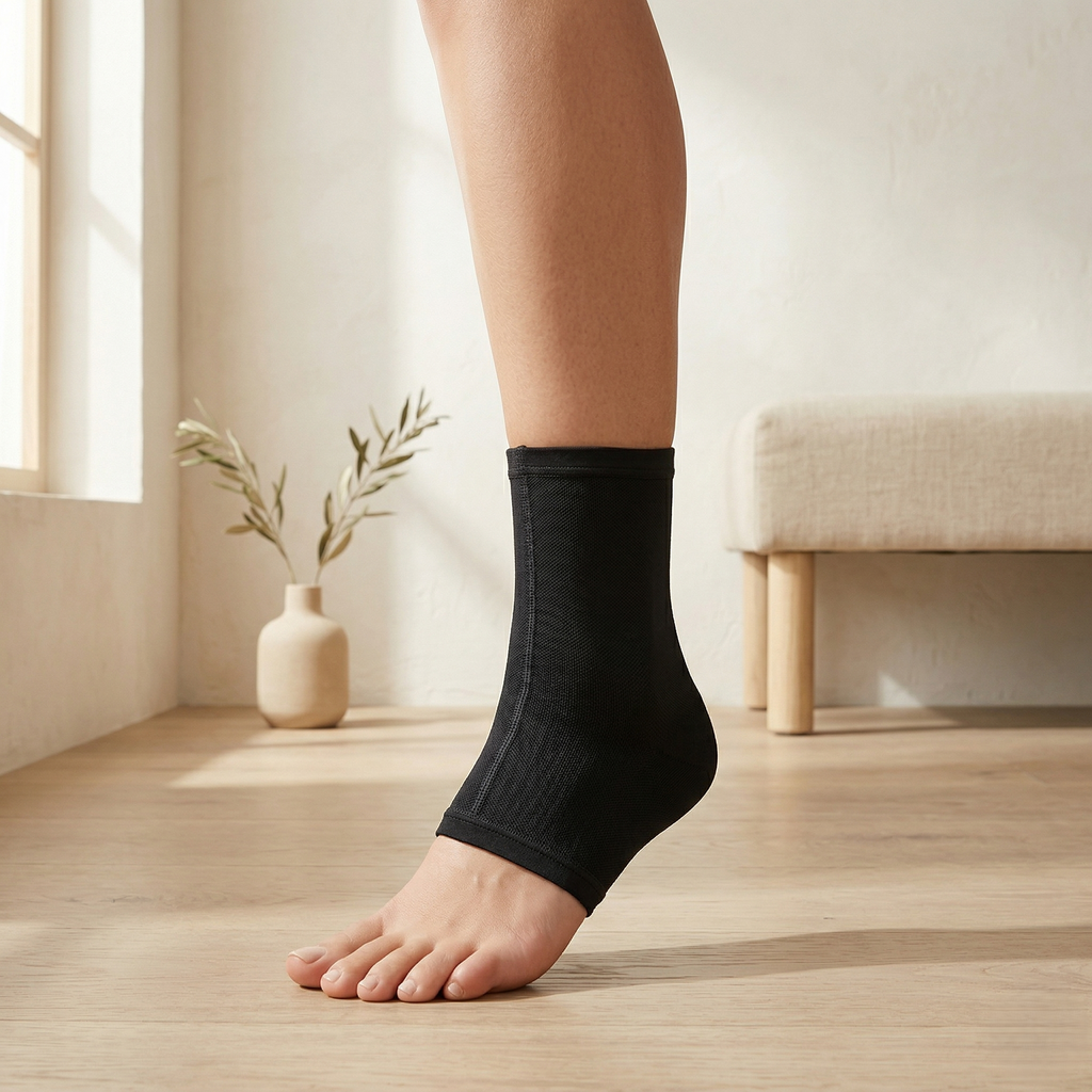 Cooling Ankle Sleeve With Compression, Flexible Support, And Reusable Gel Insert | Temsk