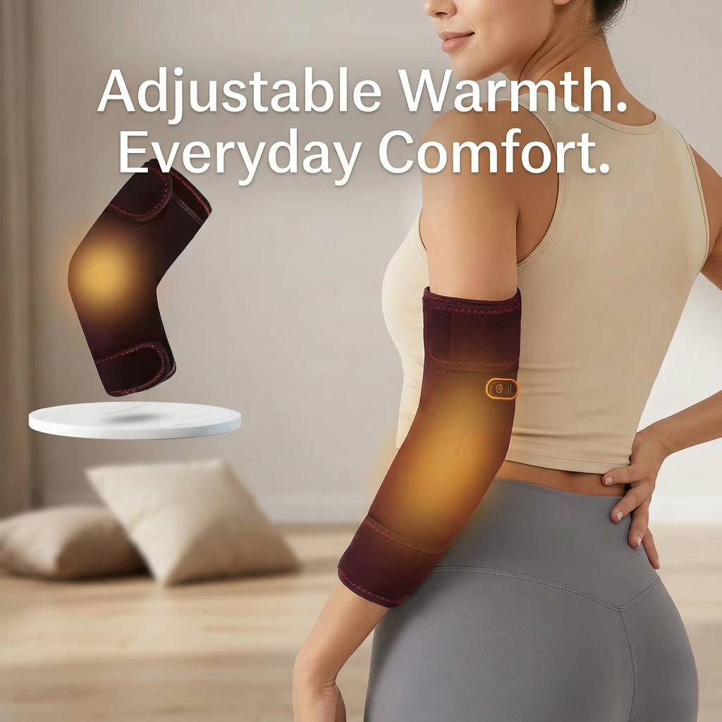 Elbow Sleeve With Heated Compression And Adjustable Warmth And Massage Modes | Temsk