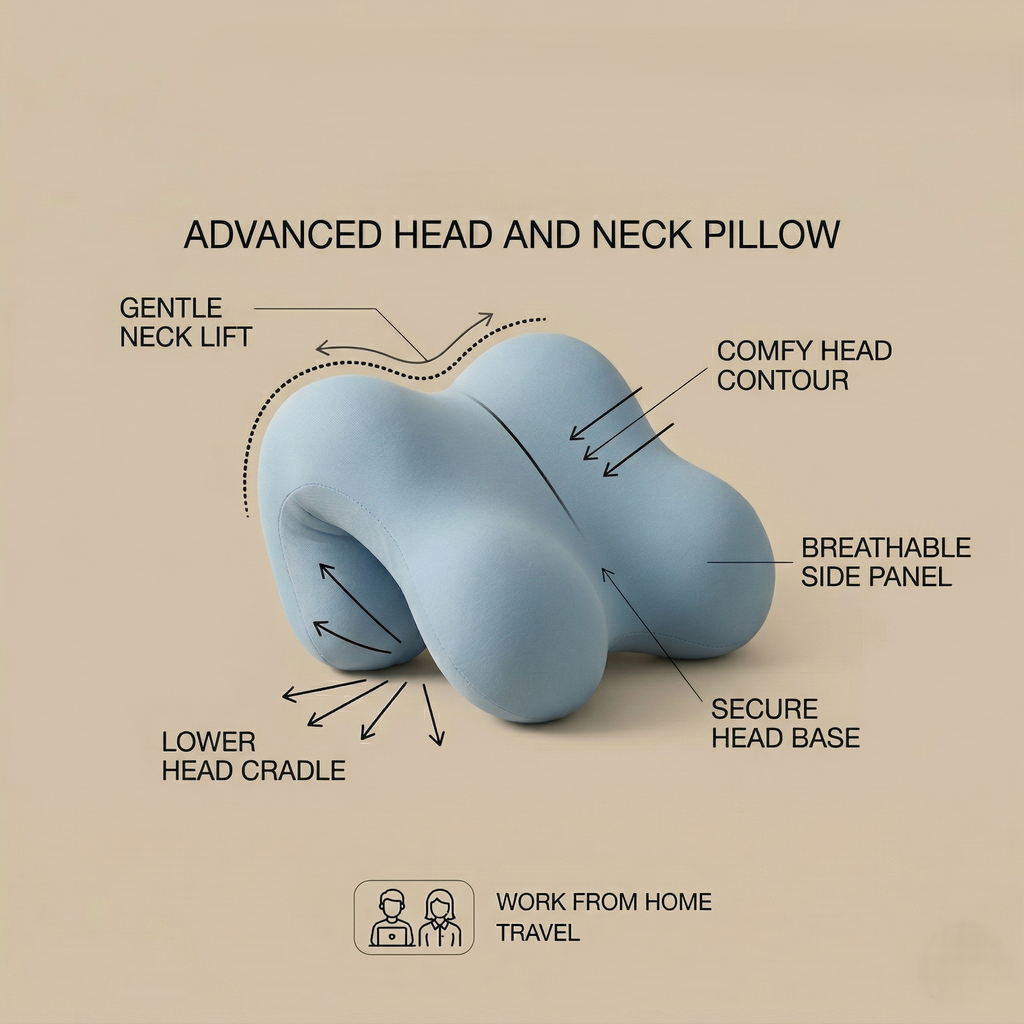 Kovelli Ergonomic Neck Reset Support Cushion Deluxe | Temsk