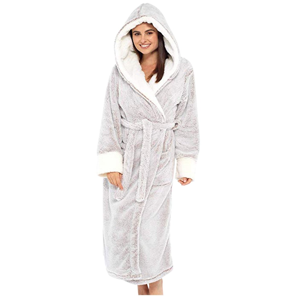 CozyNest Teddy Jacket For Women With Hood And Belt | Temsk