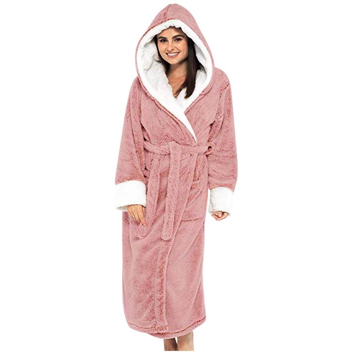 CozyNest Teddy Jacket For Women With Hood And Belt | Temsk