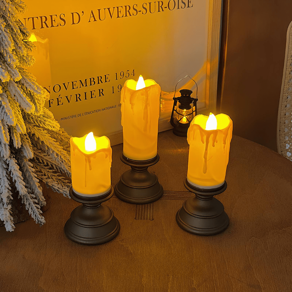 LumaFlick LED Candles Flameless Decorative Candles With Realistic Flicker Effect | Temsk