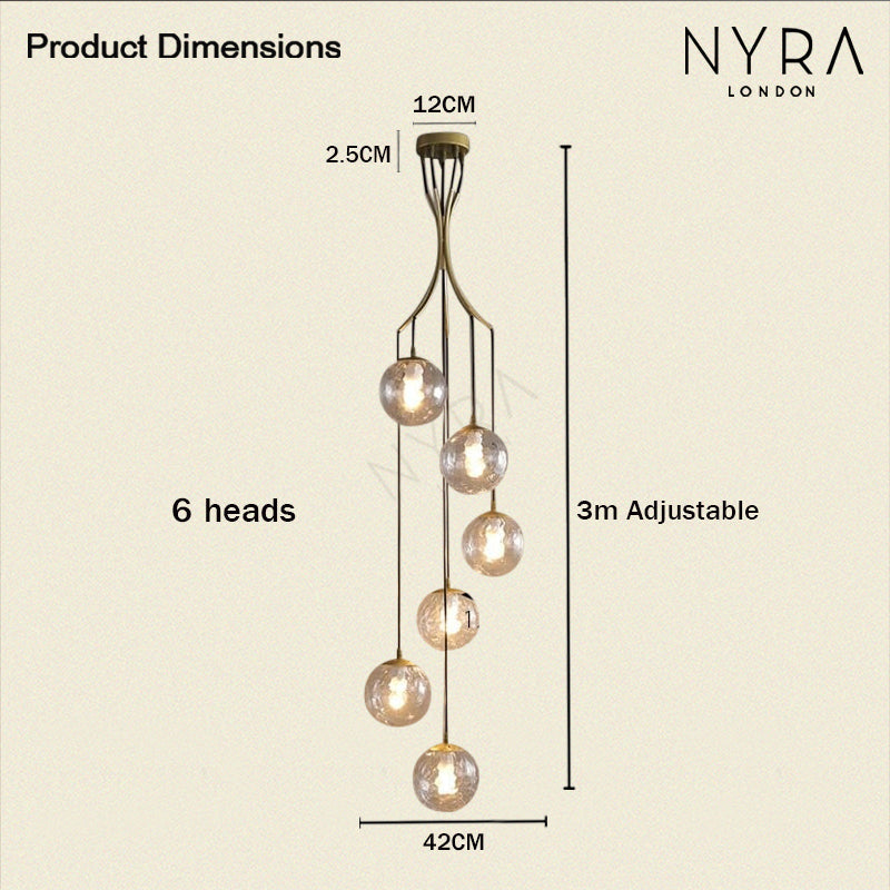 Lyvara Chandelier Modern Pendant Light for Kitchen Dining and Living Rooms | Temsk