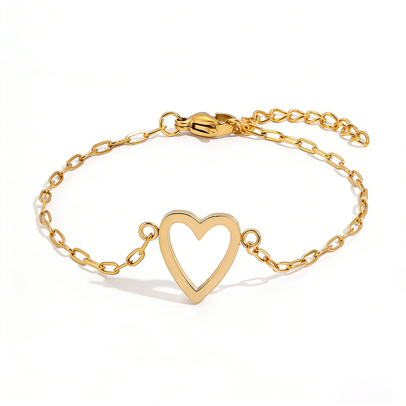 Couple Heart Chain Adjustable Bracelet For Matching Jewelry | Temsk