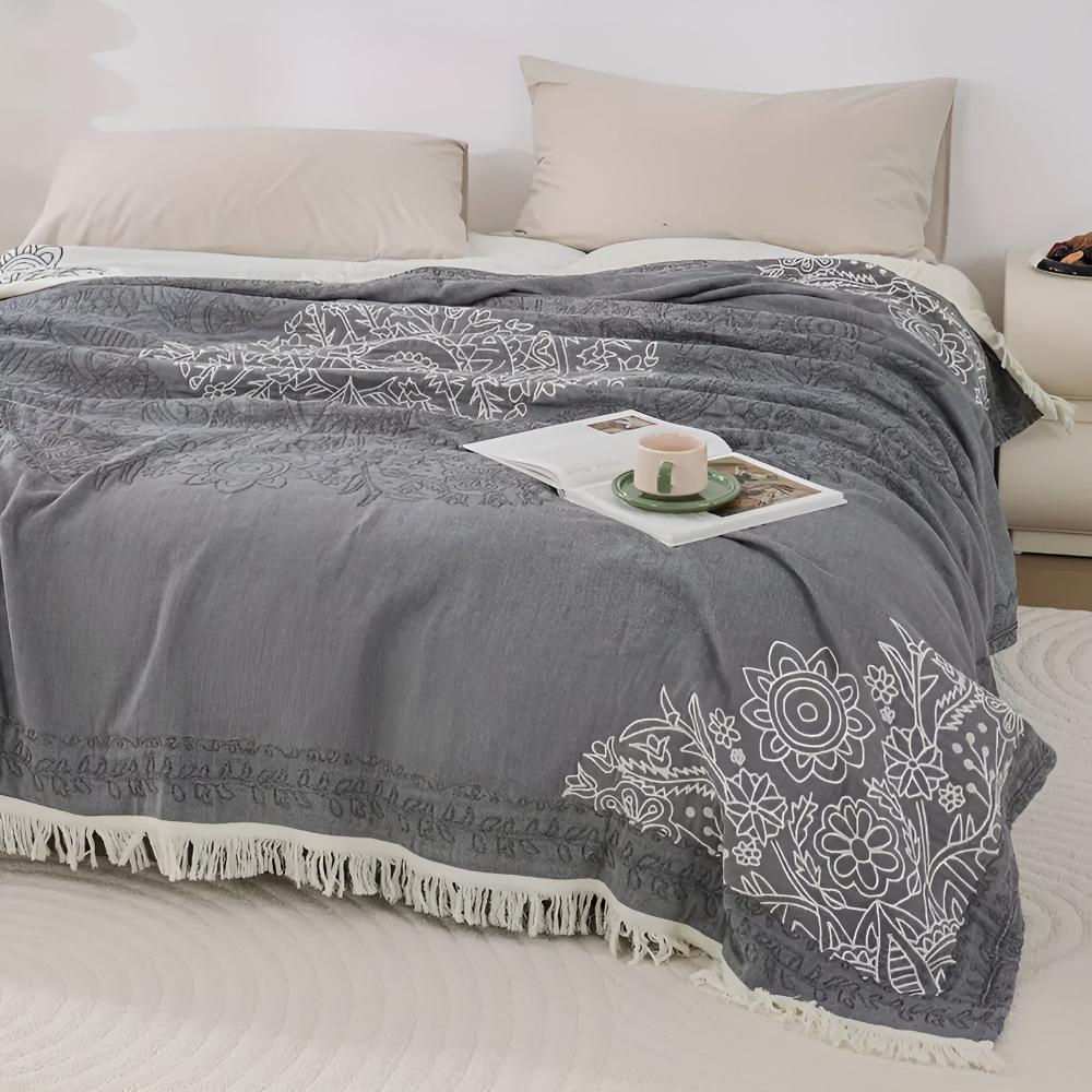 Arctic Chic Throw In Soft Cotton For Everyday Comfort | Temsk