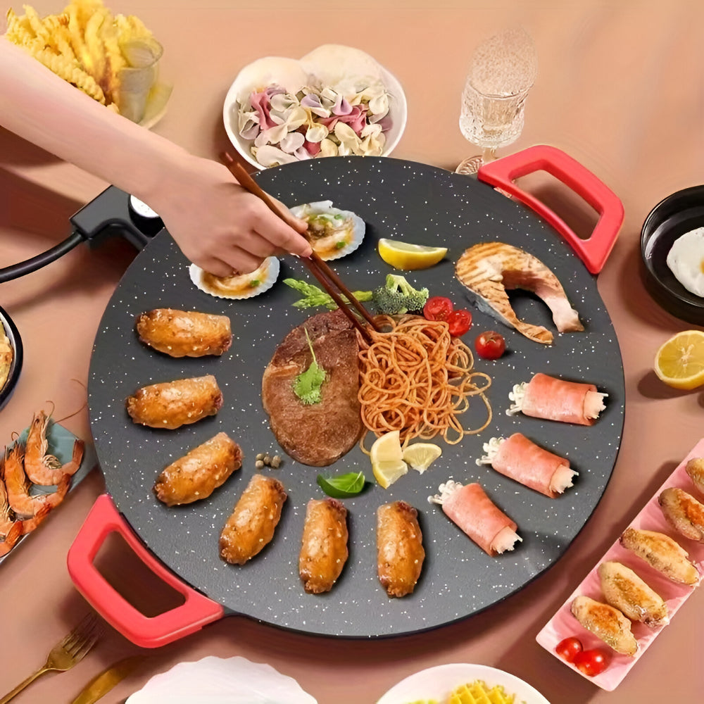 Smokeless Indoor Cast Iron Grill Pan For Searing And Grilling | Temsk