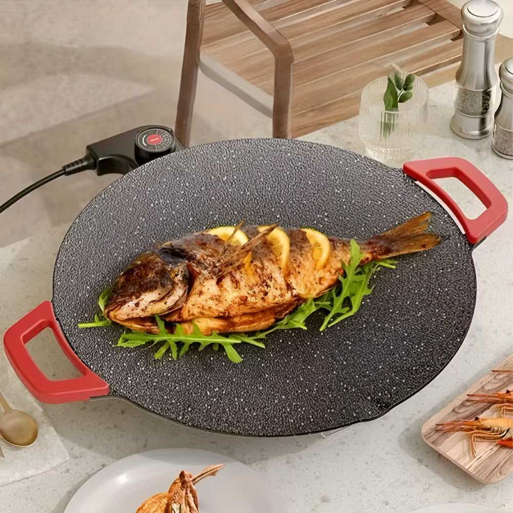 Smokeless Indoor Cast Iron Grill Pan For Searing And Grilling | Temsk