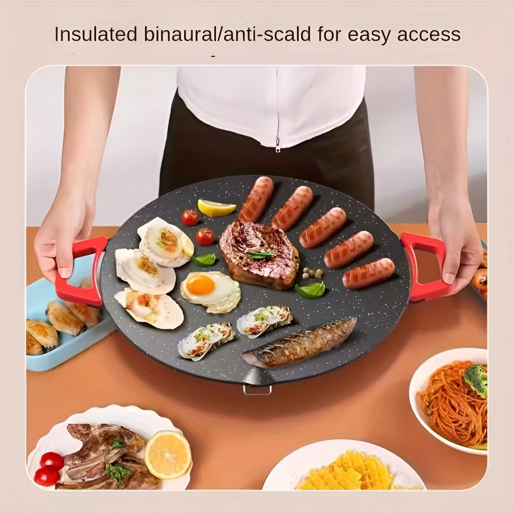 Smokeless Indoor Cast Iron Grill Pan For Searing And Grilling | Temsk