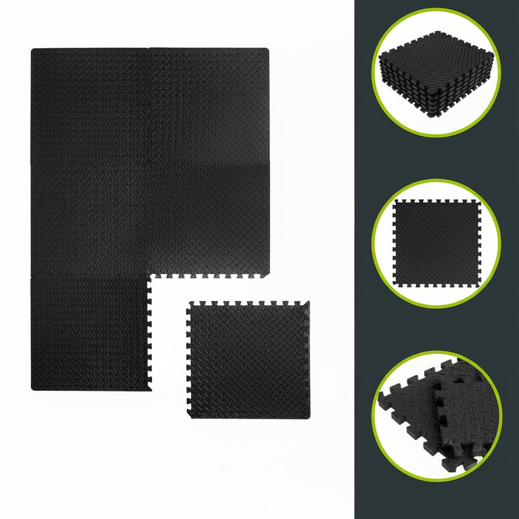 Home Workout Floor Mats With Interlocking Design And EVA Foam | Temsk