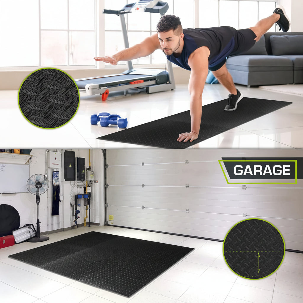 Home Workout Floor Mats With Interlocking Design And EVA Foam | Temsk