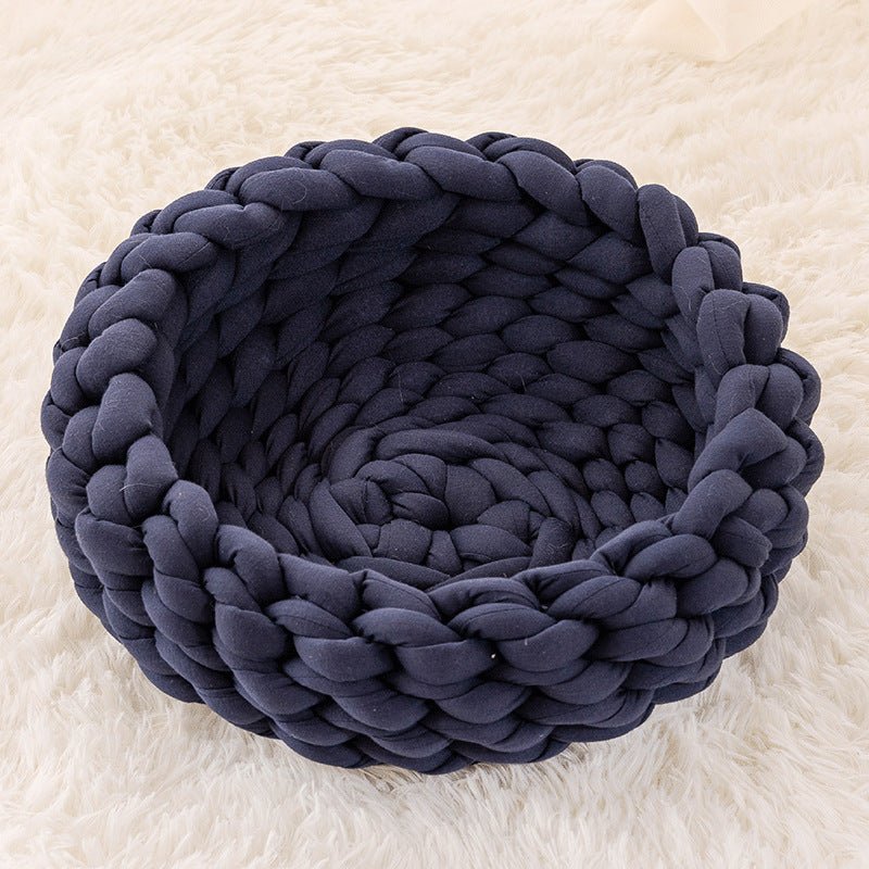 Woolhaven Pet Nest Soft Wool Basket With Raised Edge Support | Temsk