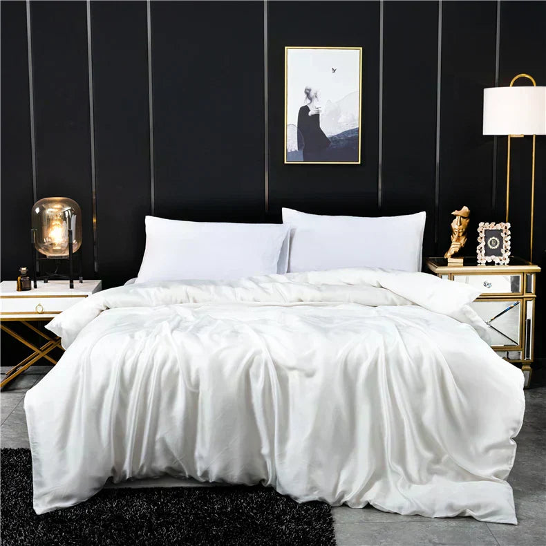 Duvet Cover In Solid Color Made From Mulberry Silk | Temsk