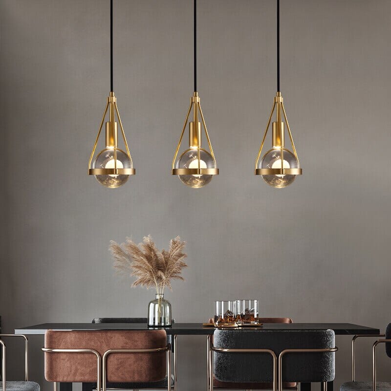 Ardena Nordic Gold Pendant Lights with Dandelion Glow | Temsk