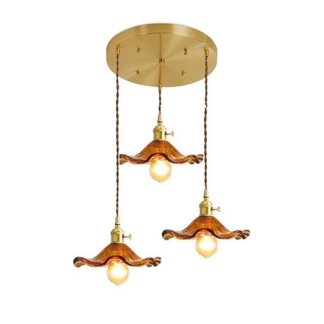 Lyra Glass Pendant Lights With Nordic Floral Motifs | Temsk