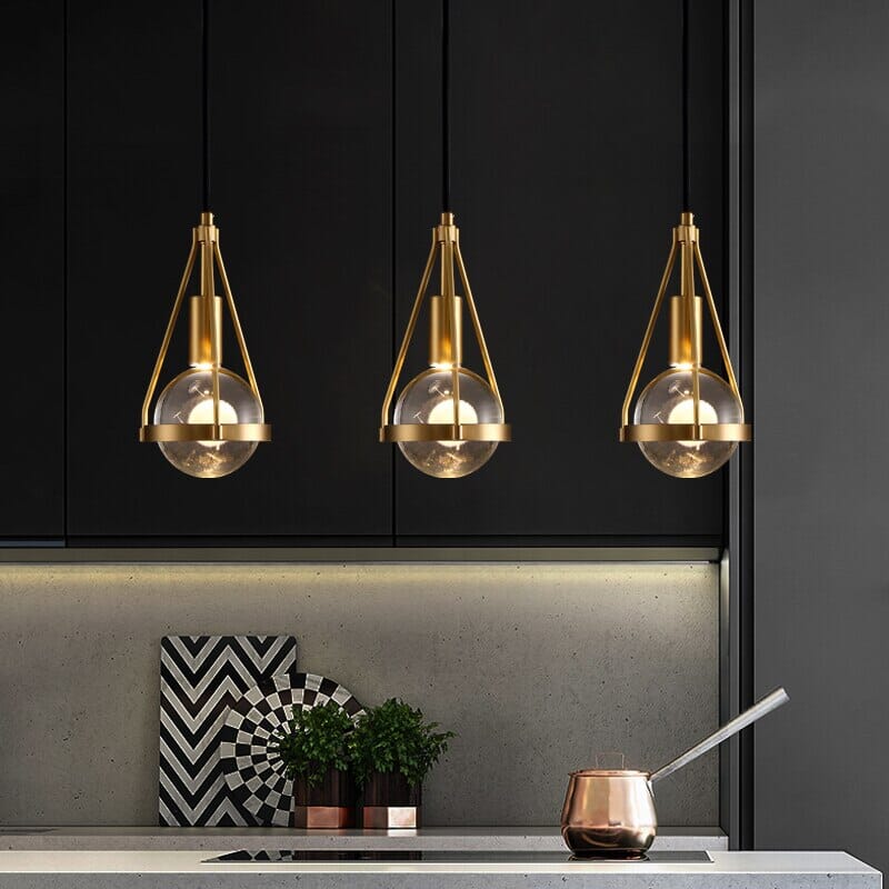 Ardena Nordic Gold Pendant Lights with Dandelion Glow | Temsk