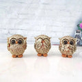 Gilded Owl Decorative Statue Hand Carved And Nostalgic Home Accent | Temsk