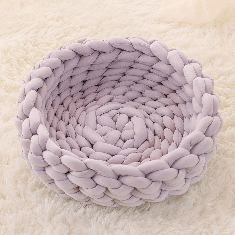 Woolhaven Pet Nest Soft Wool Basket With Raised Edge Support | Temsk