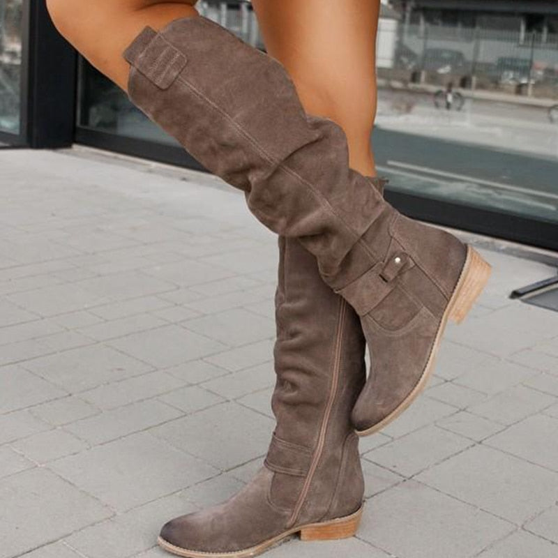 Astra Women’s Leather Boots With Knee-High Style, Warm And Comfortable | Temsk