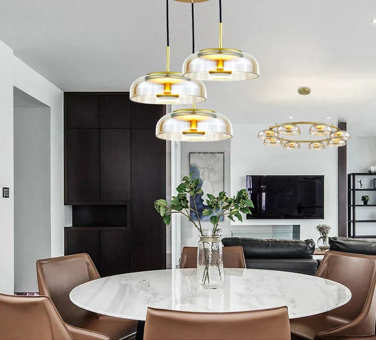 Schüsselglas LED-Deckenleuchte, moderne Glas-Deckenlampe | Temsk