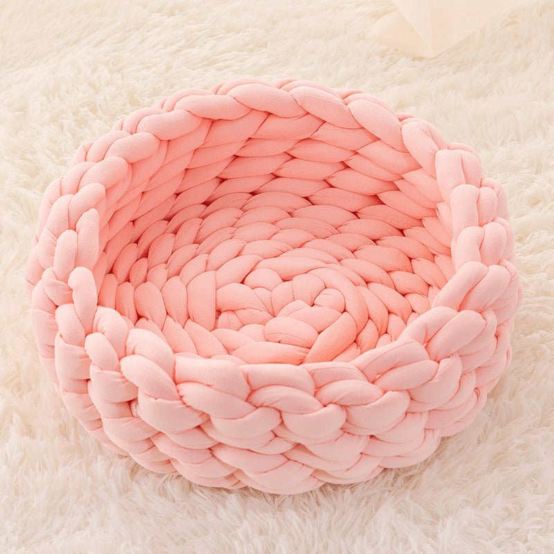 Woolhaven Pet Nest Soft Wool Basket With Raised Edge Support | Temsk