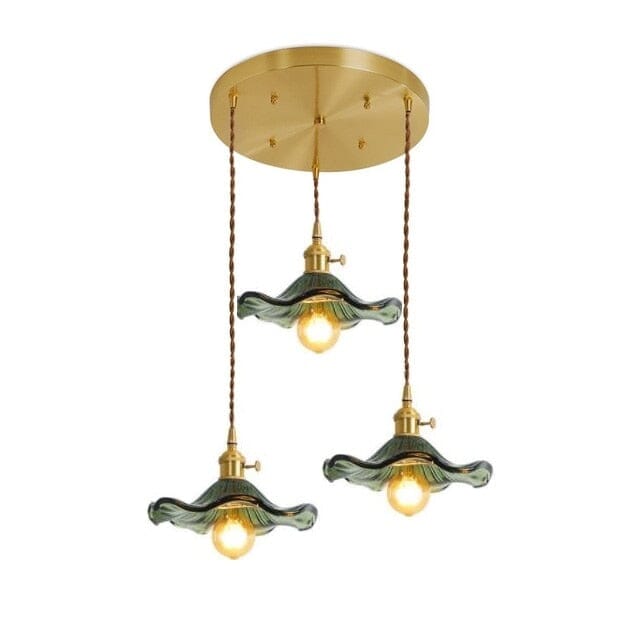 Lyra Glass Pendant Lights With Nordic Floral Motifs | Temsk