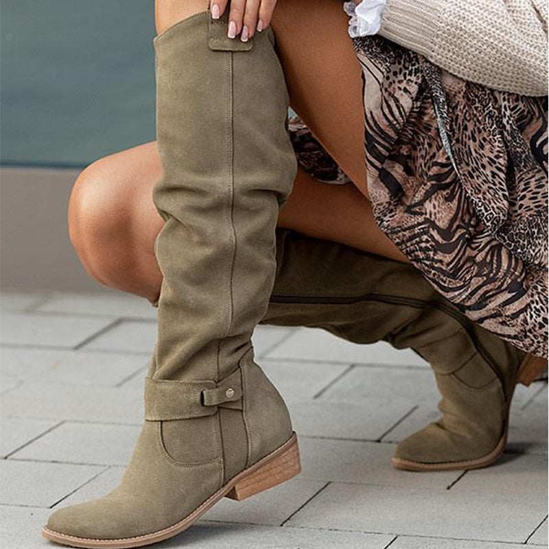 Astra Women’s Leather Boots With Knee-High Style, Warm And Comfortable | Temsk