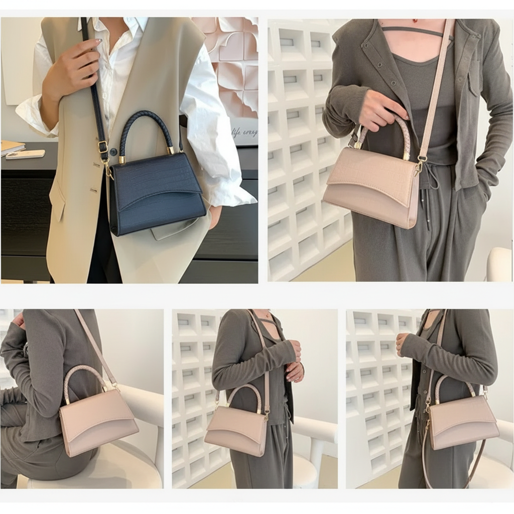 Crossbody håndtaske til daglig brug og afslappede outfits | Temsk