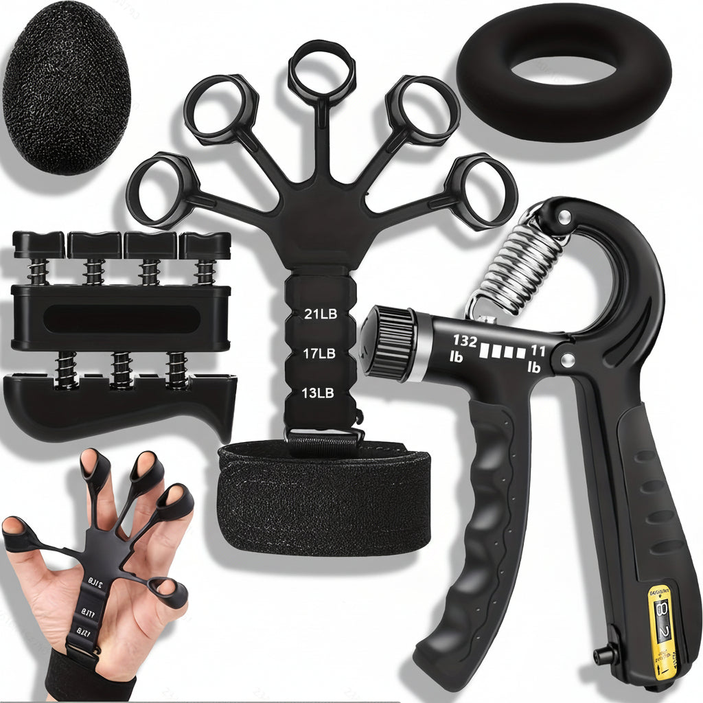 Adjustable Hand Gripper For Forearm Strength Training Metal Workout Set | Temsk