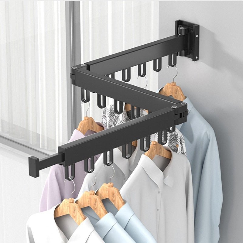 FlexDry Wall Dryer With Retractable Frame And Foldable Clothes Hanger | Temsk