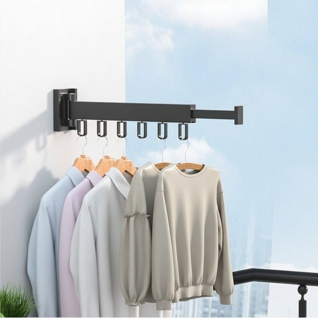 FlexDry Wall Dryer With Retractable Frame And Foldable Clothes Hanger | Temsk