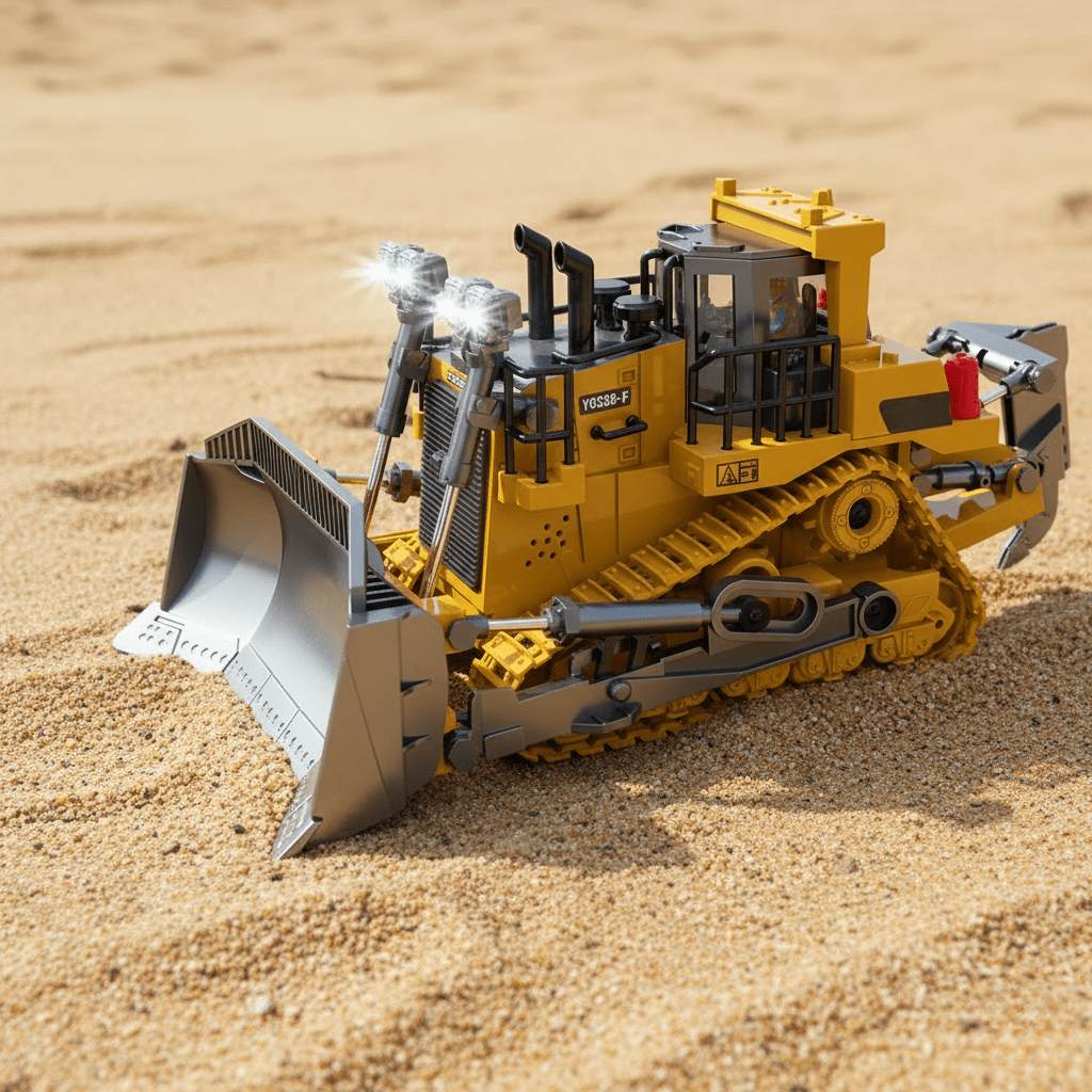 MightyBuild Robust RC Bulldozer and Excavator for Kids | Temsk