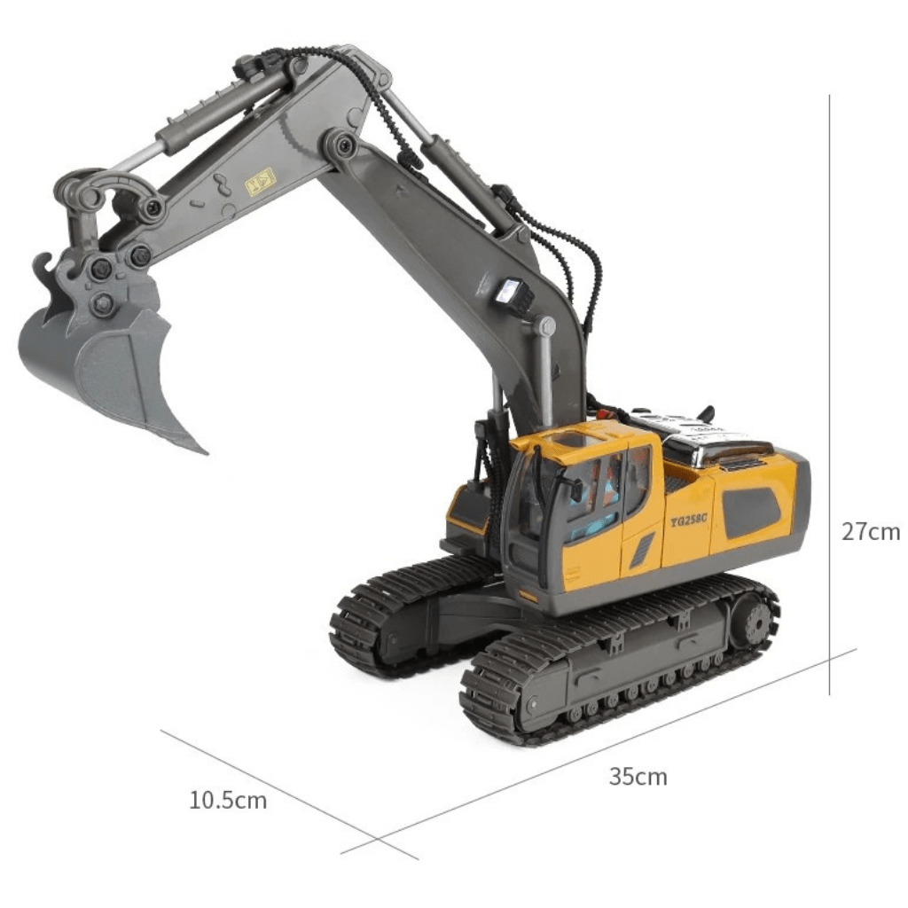 MightyBuild Robust RC Bulldozer and Excavator for Kids | Temsk