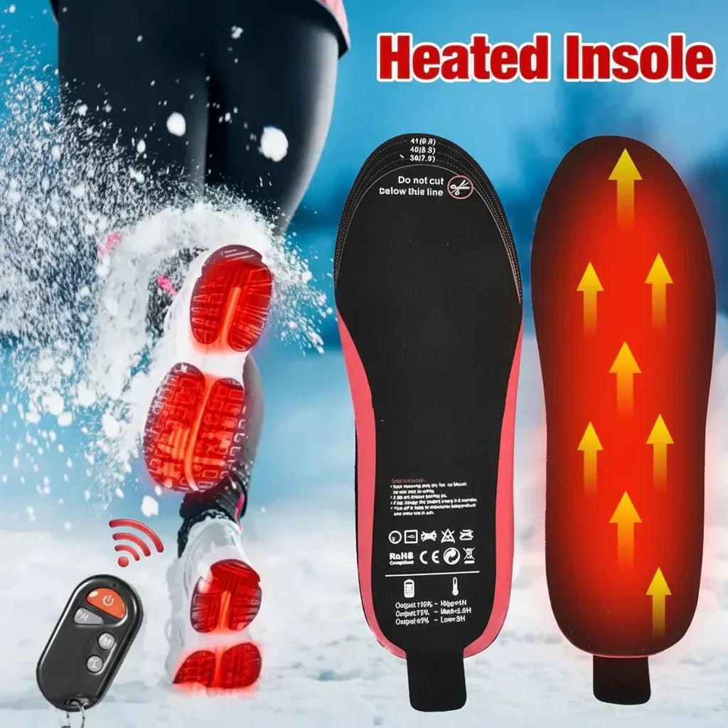 Rechargeable Heated Insoles With Wireless Remote For Cold Weather Comfort | Temsk