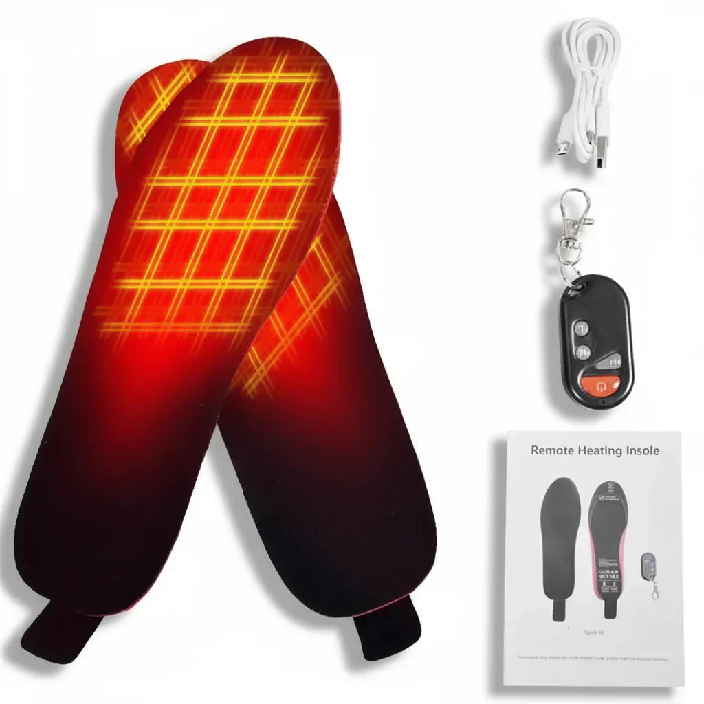 Rechargeable Heated Insoles With Wireless Remote For Cold Weather Comfort | Temsk