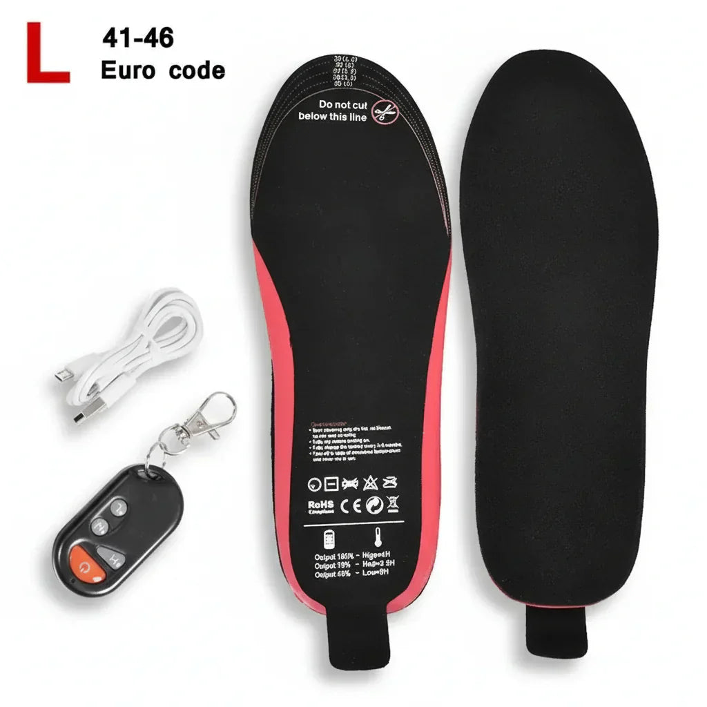 Rechargeable Heated Insoles With Wireless Remote For Cold Weather Comfort | Temsk