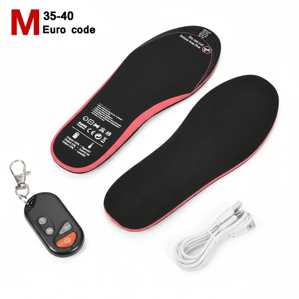 Rechargeable Heated Insoles With Wireless Remote For Cold Weather Comfort | Temsk