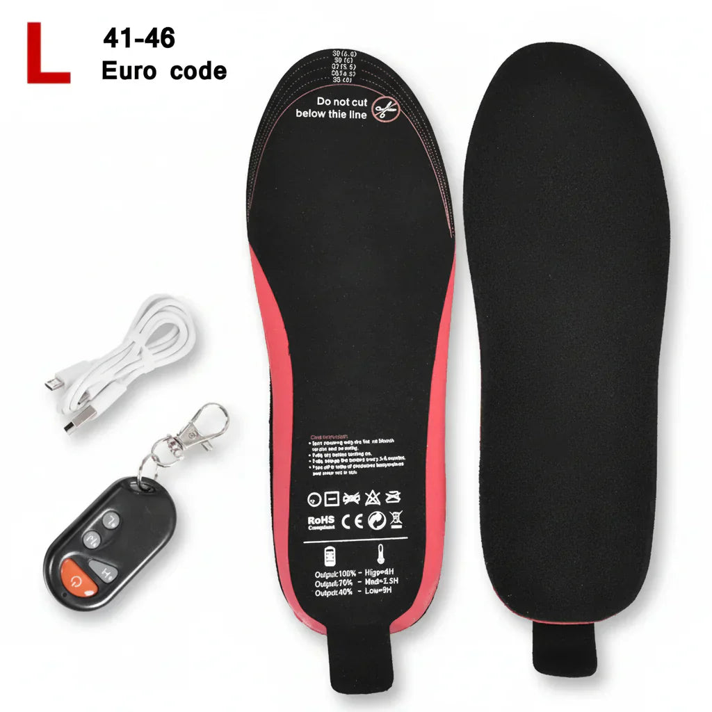 Rechargeable Heated Insoles With Wireless Remote For Cold Weather Comfort | Temsk