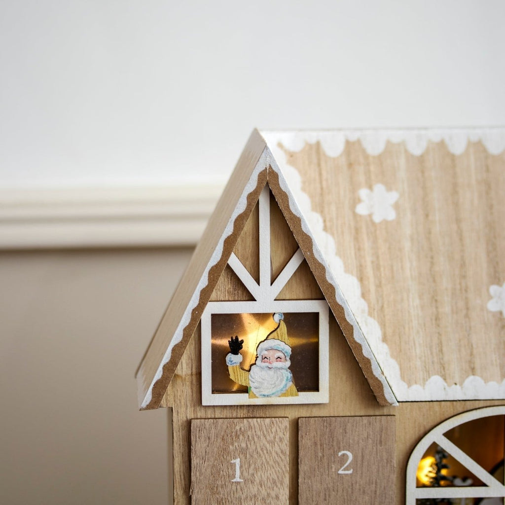 HearthGlow Illuminated Wooden Advent Calendar for Festive Home Decor | Temsk