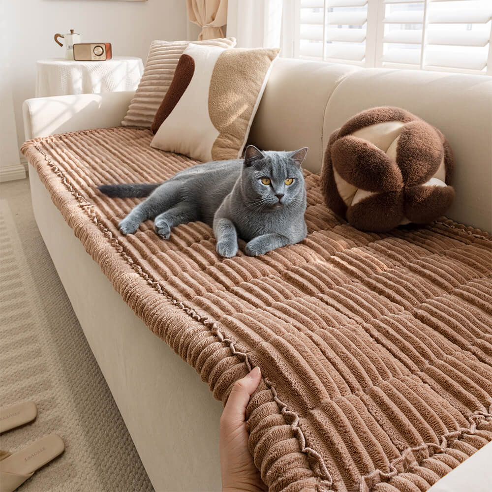 CozyFluff Flannel Pet Mat For Sofa And Bed Protection | Temsk