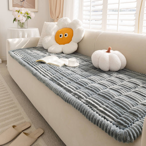 CozyFluff Flannel Pet Mat For Sofa And Bed Protection From Hair Dirt Temsk