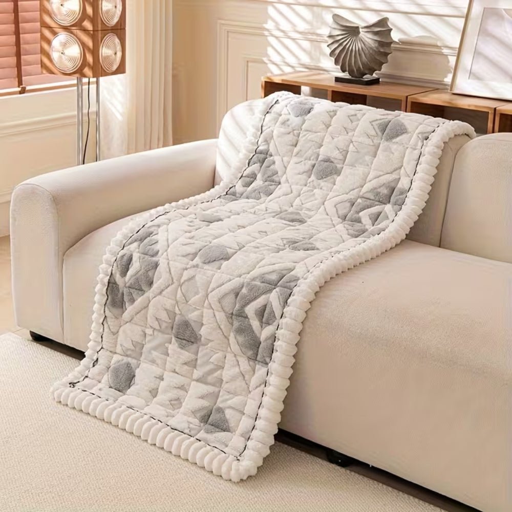 CozyNest Plush Quilted Winter Sofa Cover For Warm And Secure Seating | Temsk
