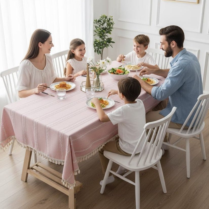 NovaLuxe Cotton and Linen Tablecloth for an Elegant Look | Temsk