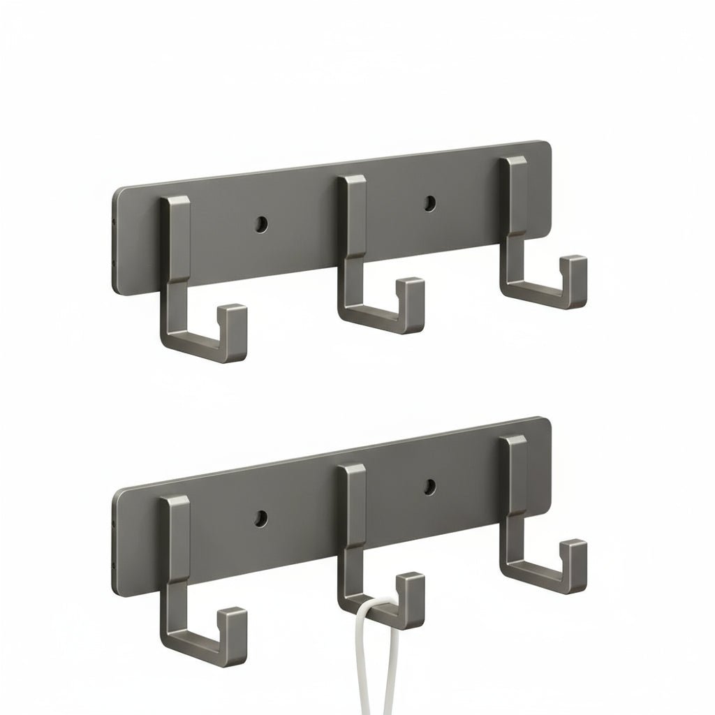 Stable Wall Mounted Coat Rack With Black Hooks For Stylish Organization | Temsk