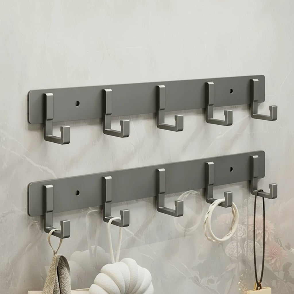 Stable Wall Mounted Coat Rack With Black Hooks For Stylish Organization | Temsk
