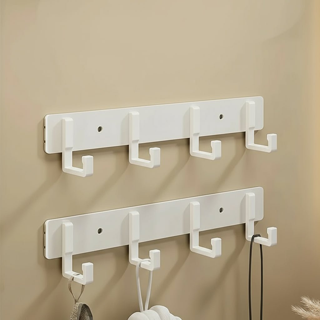 Stable Wall Mounted Coat Rack With Black Hooks For Stylish Organization | Temsk